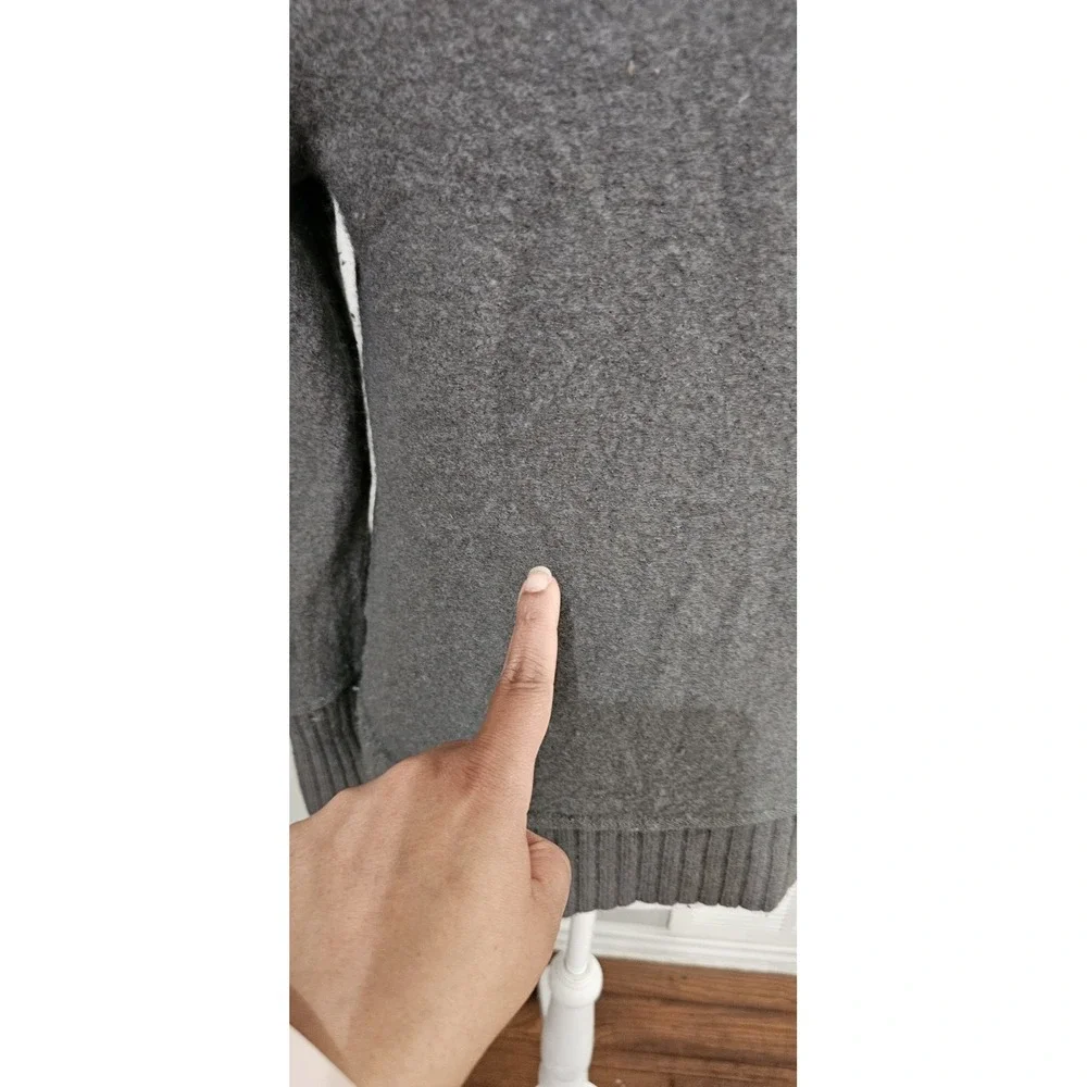 Vince cashmere Turtleneck Sweater Size XS Gray 100% cashmere‎ ribbed foldover